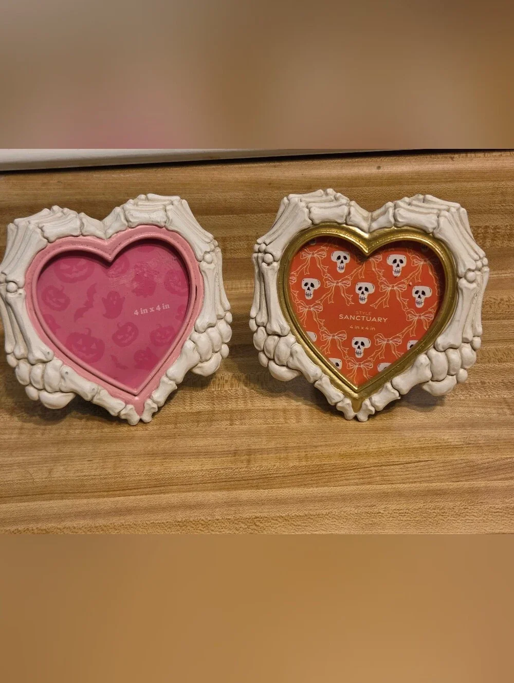Skeleton Heart Hands NWT Picture Frame